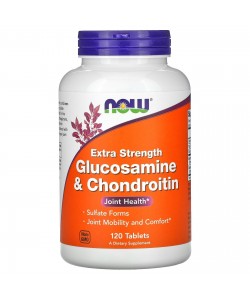Препарат для суставов и связок NOW Foods Glucosamine & Chondroitin Extra Strength 120 Tabs