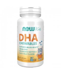 Омега 3 NOW Foods DHA Chewable 100 mg 60 Softgels