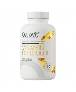 Витамин D для спорта OstroVit Vitamin D3 1000 IU 90 Tabs