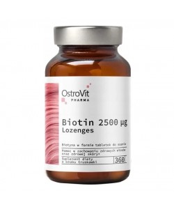 Витамин B для спорта OstroVit Biotin 2500 mcg 360 Lozenges Strawberry
