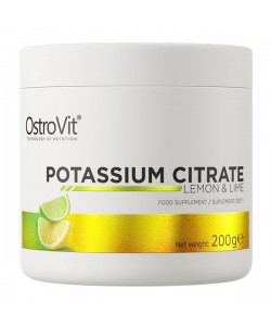 Микроэлемент Калий для спорта OstroVit Potassium Citrate 200 g /129 servings/ Lemon Lime