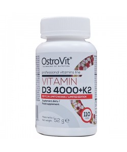 Витамин D для спорта OstroVit Vitamin D3 4000+K2 110 Tabs