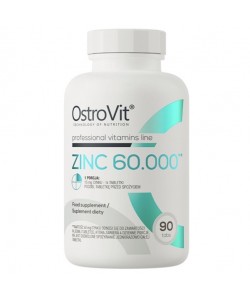 Микроэлемент Цинк для спорта OstroVit Zinc 60.000 90 Tabs