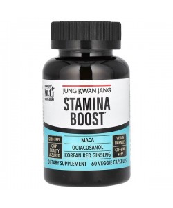 Женьшень KGC Stamina Boost, Caffeine Free 60 Caps