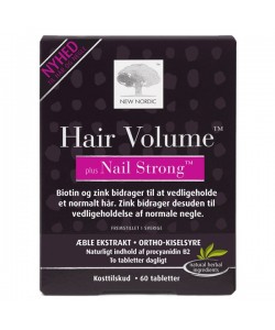 Комплекс для кожи, волос, ногтей New Nordic Hair Volume plus Nail Strong 60 Tabs