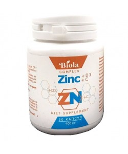Витаминно-минеральный комплекс Biola Zinc +D3+C 30 Caps