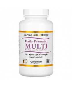 Витамины для беременных California Gold Nutrition Daily Prenatal Multi 60 Softgels