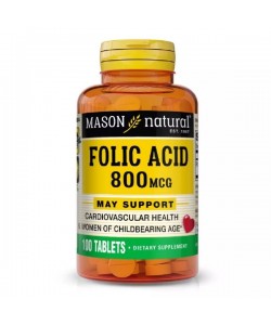 Фолиевая кислота Mason Natural Folic Acid 800 mcg 100 Tabs