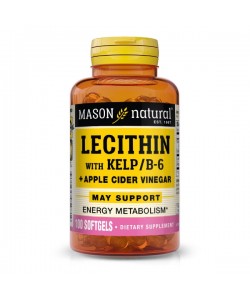 Лецитин Mason Natural Lecithin With Kelp/Vitamin B 6 Plus Cider Vinegar 100 Caps