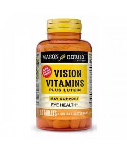 Комплекс для профилактики зрения Mason Natural Vision Vitamins Plus Lutein 60 Tabs