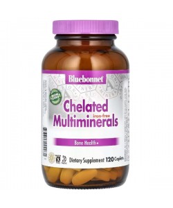 Мультиминеральный комплекс Bluebonnet Nutrition Albion Chelated Multiminerals iron free 120 Caplets