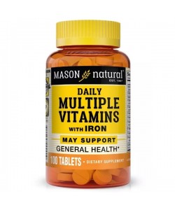 Витаминно-минеральный комплекс Mason Natural Daily Multiple Vitamins With Iron 100 Tabs
