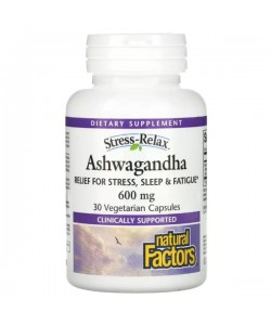 Ашваганда Natural Factors Stress-Relax Ashwagandha 600 mg 30 Veg Caps