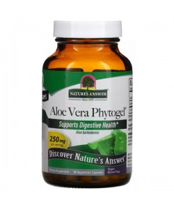 Алоэ Вера Nature's Answer Aloe Vera Phytogel 250 mg 90 Veg Caps