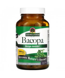 Комплекс для профилактики работы головного мозга Nature's Answer Bacopa 500 mg 90 Veg Caps