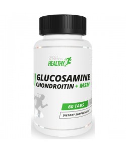 Хондропротектор (для спорта) MST Nutrition Healthy by MST Glucosamine Chondroitin + MSM 60 Tabs
