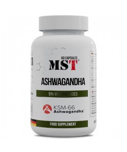 Ашфаганда для спорта MST Nutrition Ashwagandha KSM-66 60 Caps