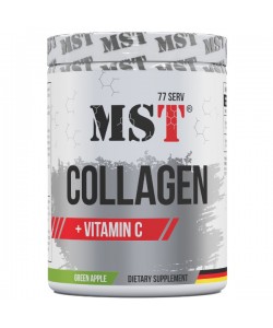 Хондропротектор (для спорта) MST Nutrition Collagen + Vitamin C 500 g /77 servings/ Green Apple