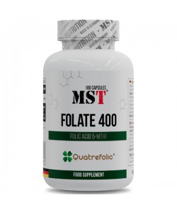 Витамин B для спорта MST Nutrition Folate 400 Quatrefolic 180 Caps