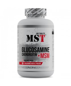 Хондропротектор (для спорта) MST Nutrition Glucosamine Chondroitin MSM Hyaluronic Acid L-Proline 180 Tabs