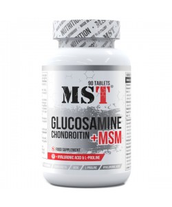 Хондропротектор (для спорта) MST Nutrition Glucosamine Chondroitin MSM Hyaluronic Acid L-Proline 90 Tabs