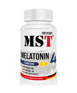 Витаминно-минеральный комплекс для спорта MST Nutrition Melatonin 4 + Magnesium + B6 100 Veg Caps