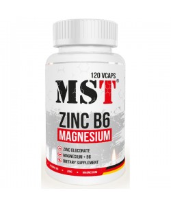 Витаминно-минеральный комплекс для спорта MST Nutrition Zinc B6 Magnesium 120 Veg Caps