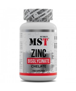 Микроэлемент Цинк для спорта MST Nutrition Zinc Chelate Bisglycinate 90 Tabs