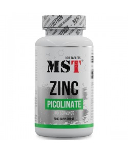Микроэлемент Цинк для спорта MST Nutrition Zinc Picolinate 100 Tabs