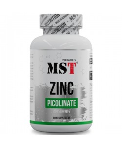 Микроэлемент Цинк для спорта MST Nutrition Zinc Picolinate 200 Tabs