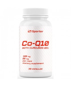 Коэнзим для спорта Sporter Co Q10-100 mg with curcumin 95% and bioperine 30 Caps