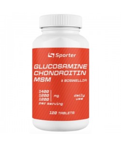 Хондропротектор (для спорта) Sporter Glucosamine & Chondroitin + MSM + Boswellia 120 Tabs