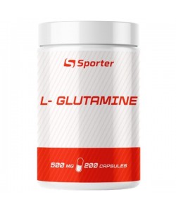 Глютамин для спорта Sporter L-Glutamine 500 mg 200 Caps