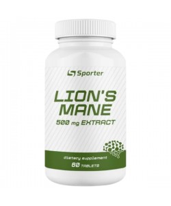 Натуральная добавка для спорта Sporter Lions Mane 500 mg 60 Tabs