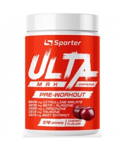 Комплекс до тренировки Sporter Ulta Max + Сaffeine 370 g /25 servings/ Cherry