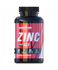Микроэлемент Цинк для спорта Vansiton Zinc Citrate Plus 60 Caps