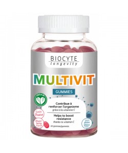 Мультивитамины Biocyte Multivit Gummies 60 Gummies Strawberry Flavor