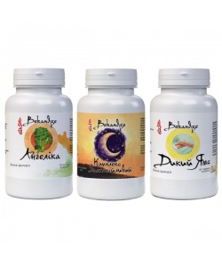 Комплекс при менопаузе Bekandze Анжелика (Дудник китайский) + Комплекс Успокоивающий + Дикий Ямс 60+60+60 Tabs