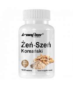 Натуральная добавка для спорта IronFlex Ginseng Korean 100 Tabs