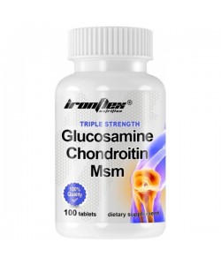 Хондропротектор (для спорта) IronFlex Triple Strenght Glucosamine + Chondroitin + MSM 100 Tabs