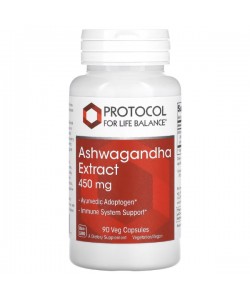 Ашваганда Protocol for Life Balance Ashwagandha Extract 450 mg 90 Veg Caps