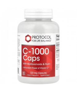 Витамин C Protocol for Life Balance C-1000 Caps with Bioflavonoids & Rutin 120 Veg Caps