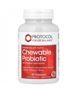 Пробиотик Protocol for Life Balance Chewable Probiotic, For Children and Adults, 2 Billion 90 Chewables