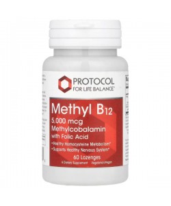 Витамин Б12 Protocol for Life Balance Methyl B12 5000 mcg 60 Lozenges