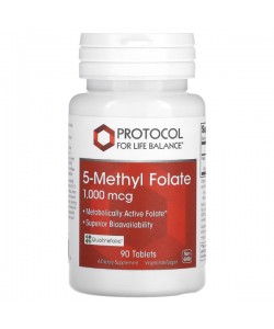 Фолиевая кислота Protocol for Life Balance 5-Methyl Folate 1000 mcg 90 Tabs