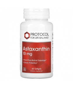 Астаксантин Protocol for Life Balance Astaxanthin 10 mg 60 Softgels