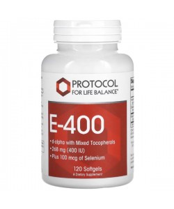 Витамин E Protocol for Life Balance E-400 120 Softgels