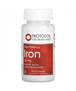 Микроэлемент Железо Protocol for Life Balance Iron 36 mg 90 Veg Caps