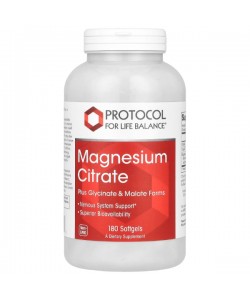 Микроэлемент Магний Protocol for Life Balance Magnesium Citrate 134 mg 180 Softgels