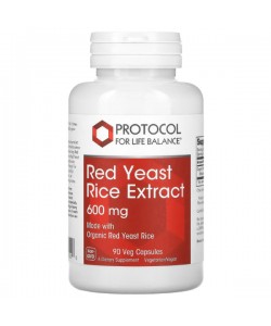 Красный рис Protocol for Life Balance Red Yeast rice Extract 600 mg 90 Veg Caps
